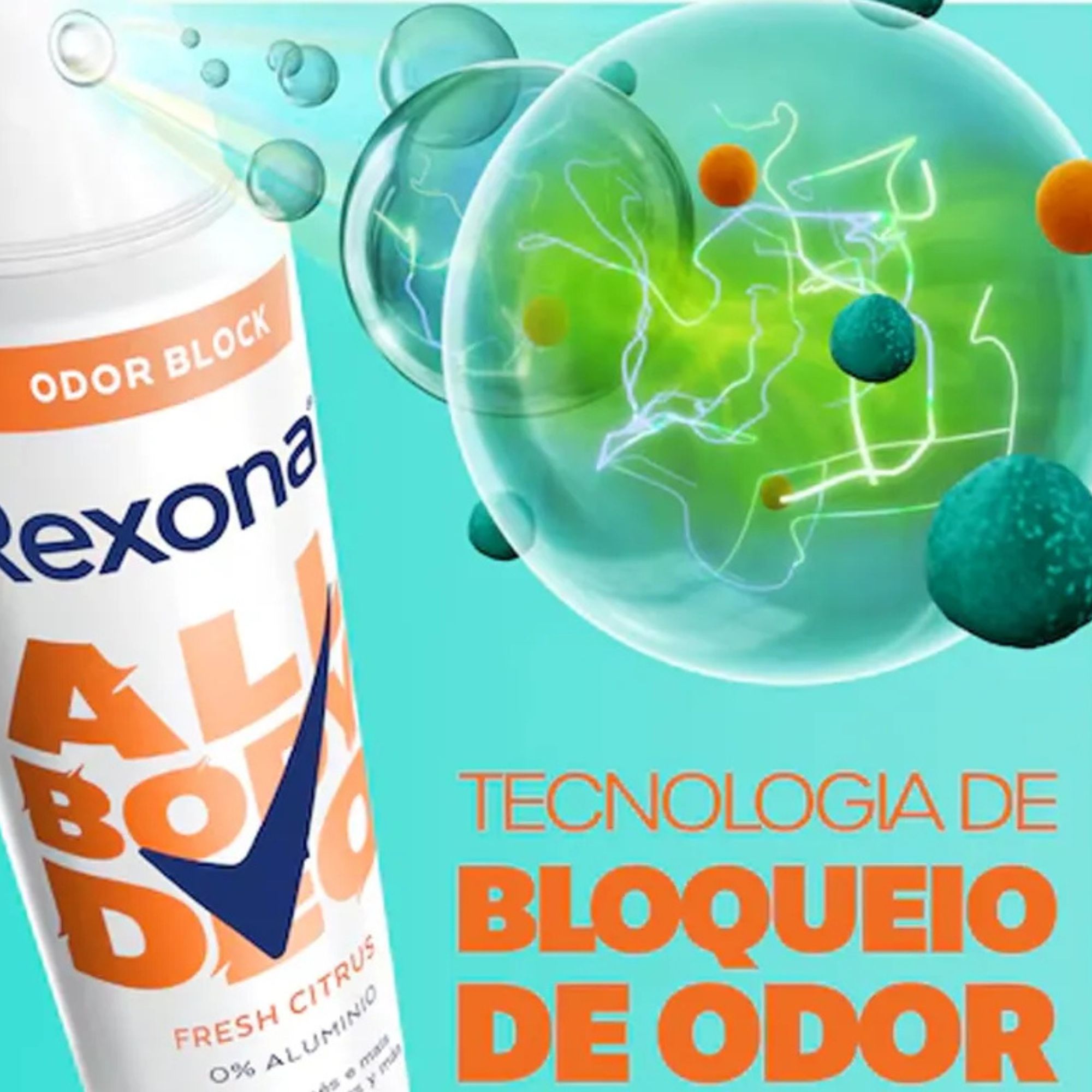 Desodorante Corporal Rexona All Body Deo Fresh Citrus Aerossol 150ml - Imagem 4