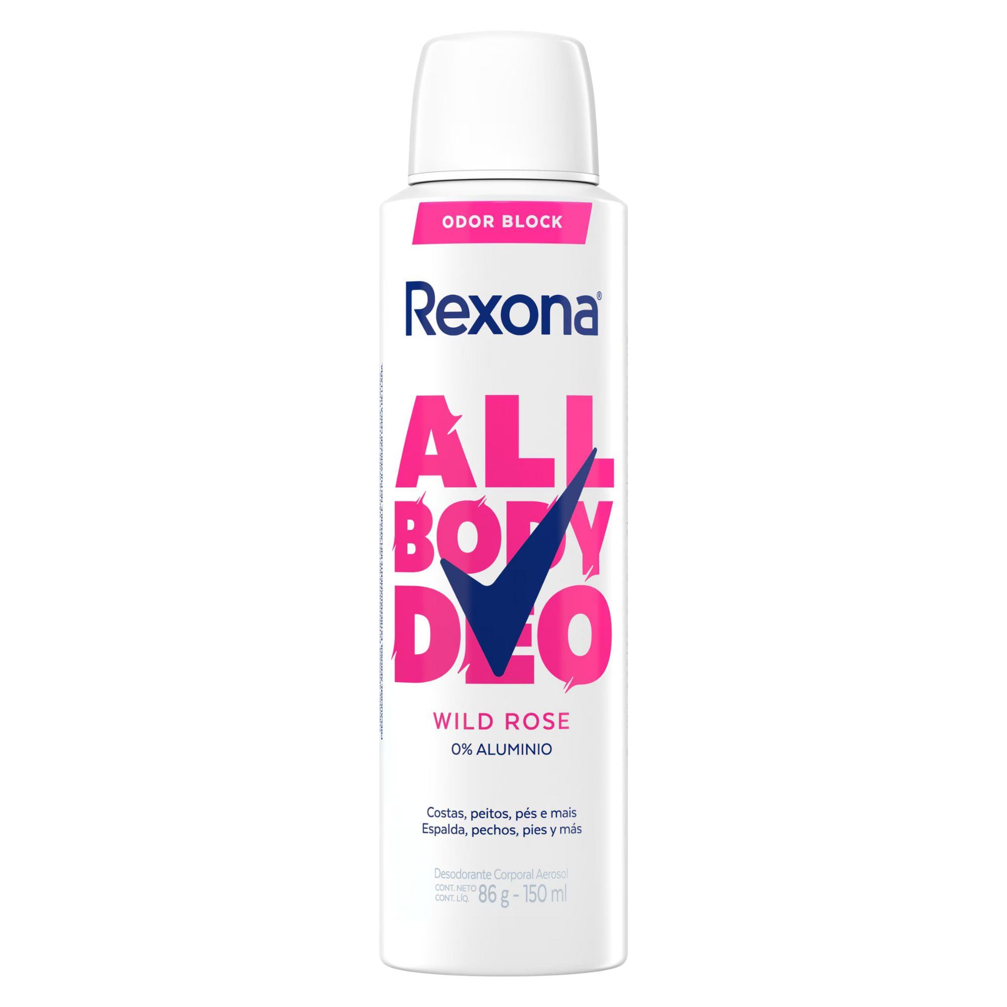 Desodorante Corporal Rexona All Body Deo Wild Rose Aerosol 150ml