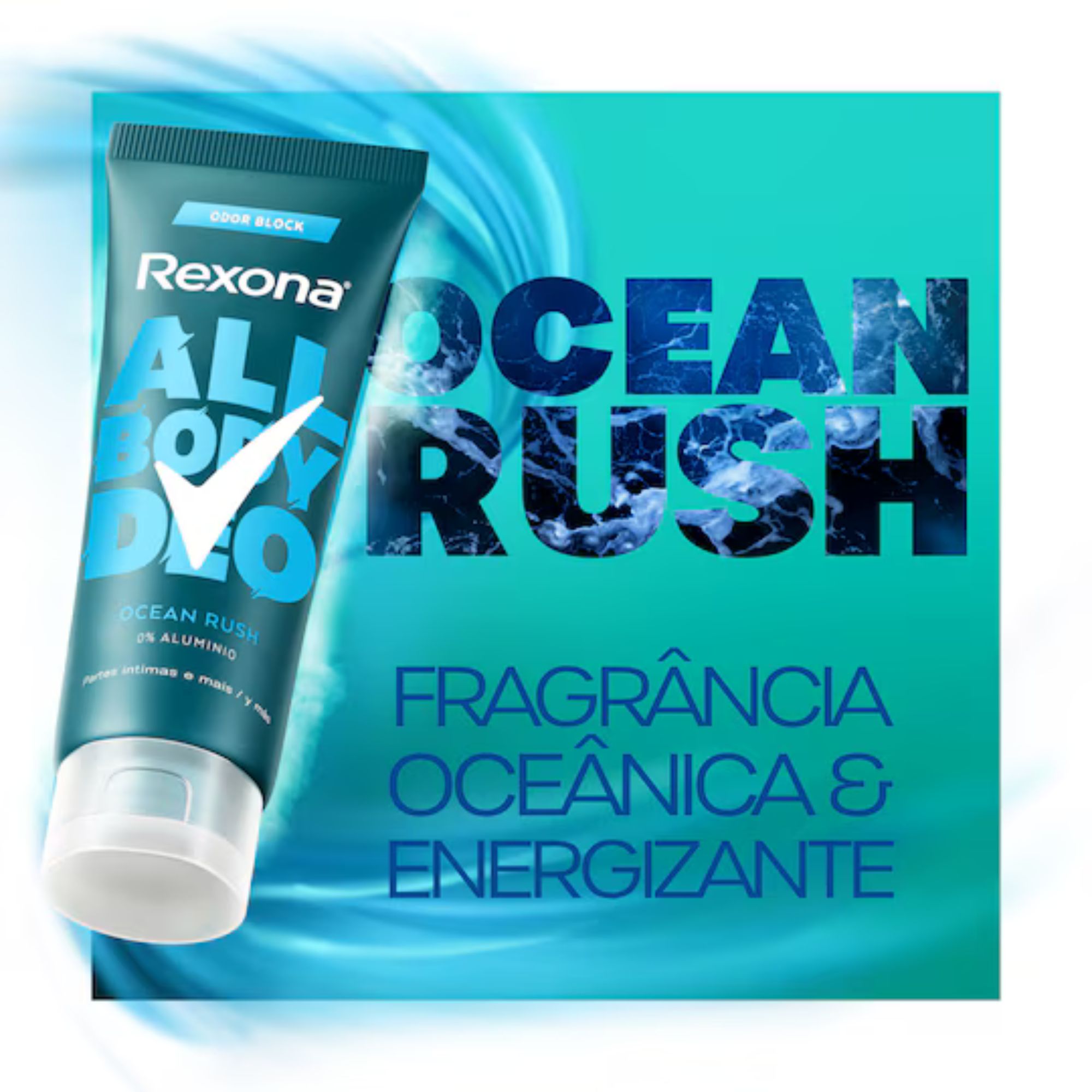 Desodorante Corporal Rexona All Body Deo Ocean Rush Creme 75g - Imagem 3