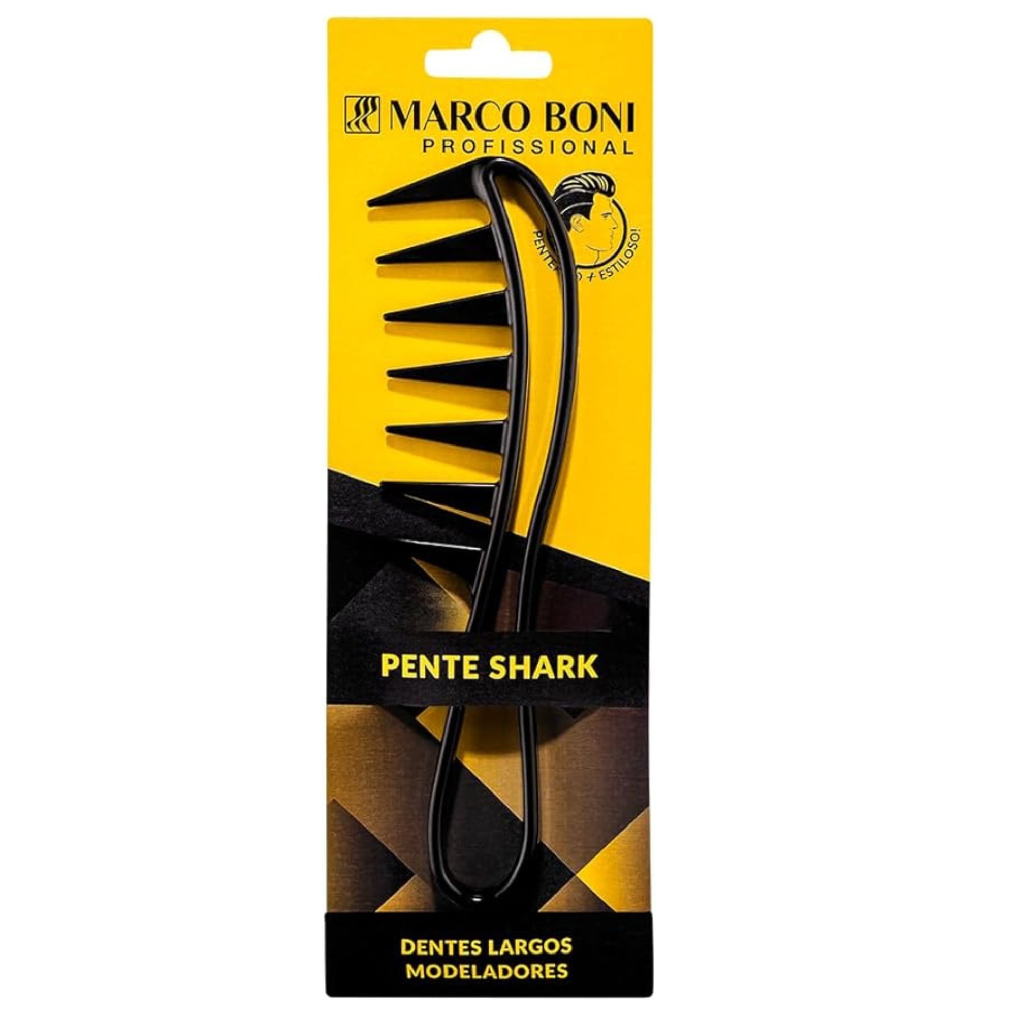 Pente Marco Boni Shark Dentes Largos R1034 1 Unidade