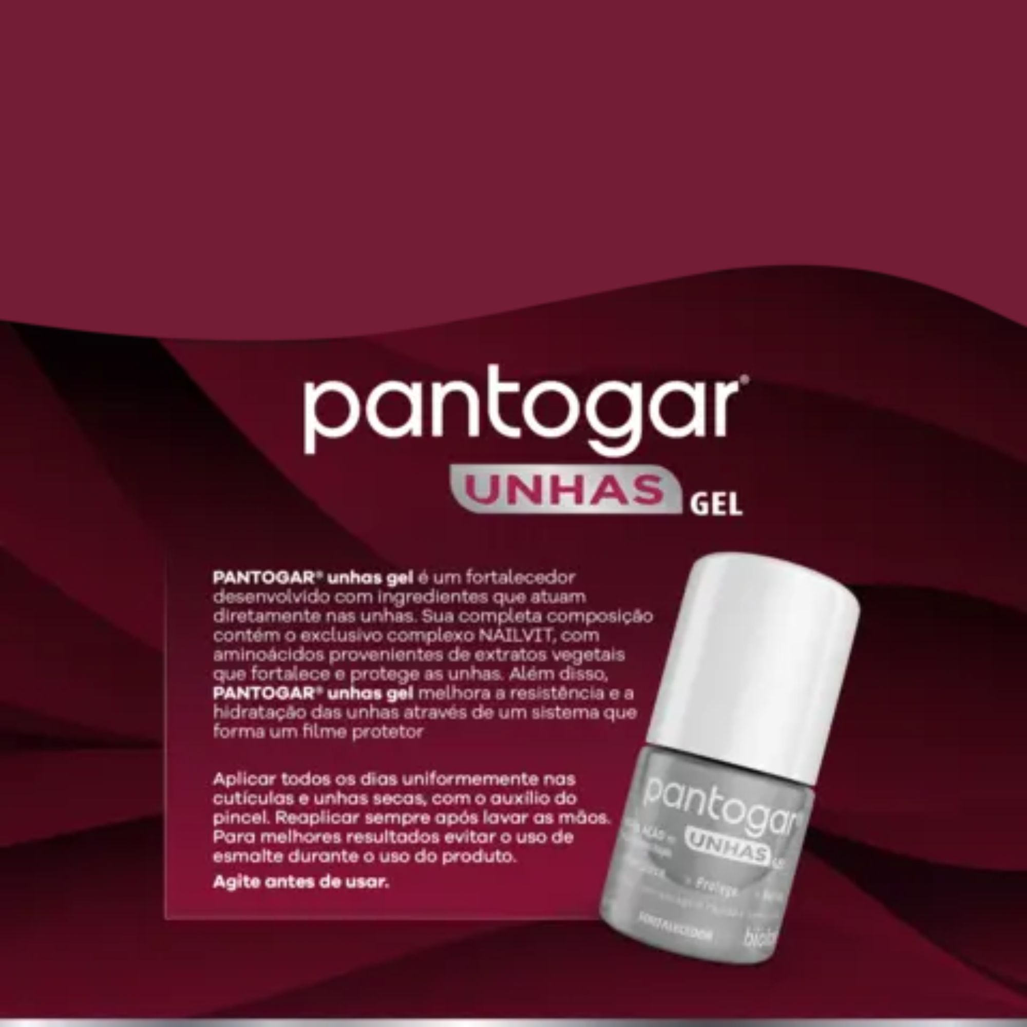 Pantogar Gel Fortalecedor De Unhas 5ml - Imagem 4