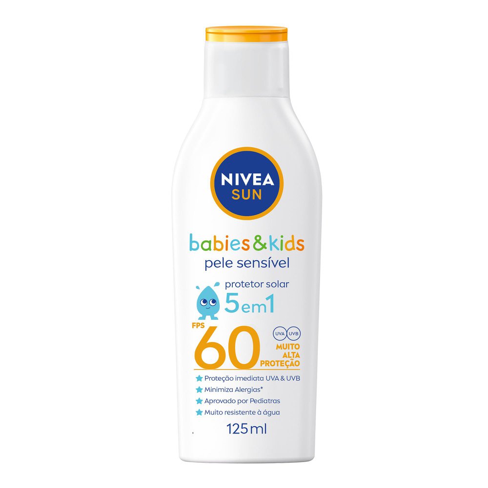 Nivea Sun Protetor Solar Kids & Babies Pele Sensível Fps60 125ml