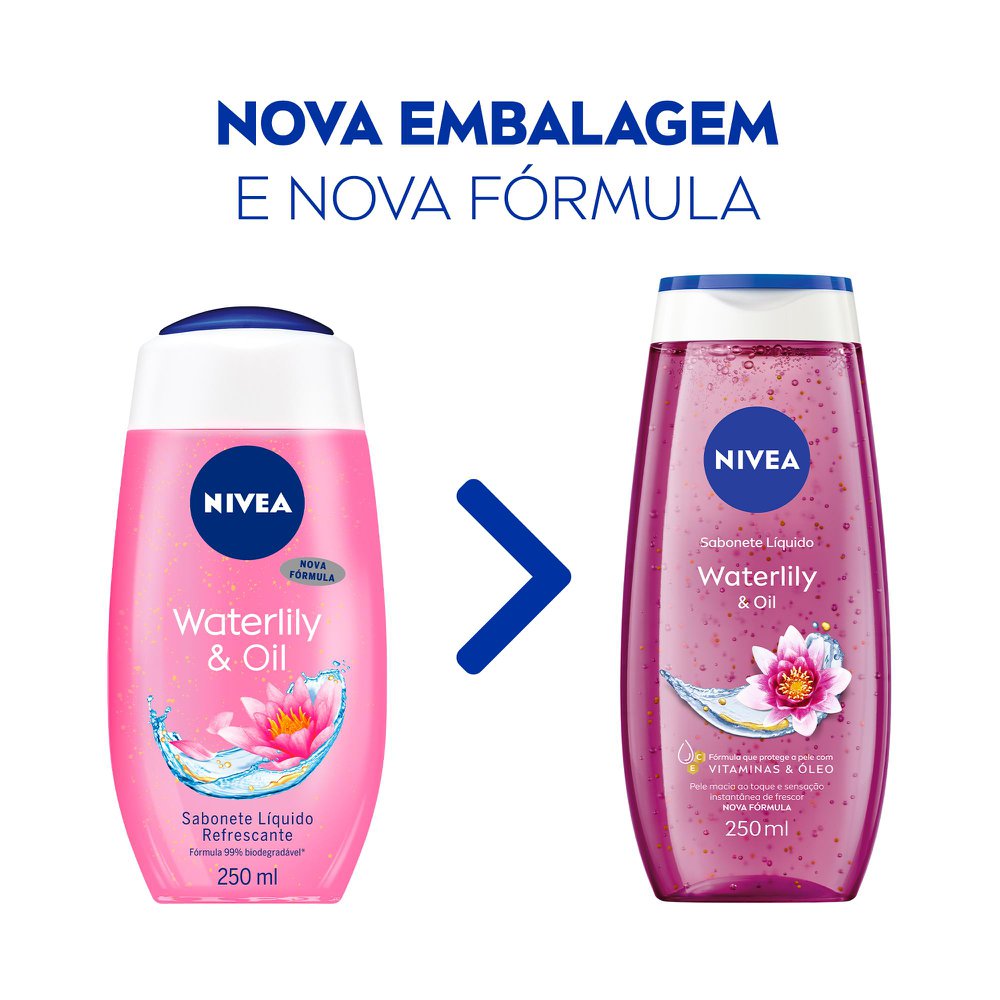 Sabonete Líquido Nivea Water Lily & Oil Lírio D Água 250ml - Imagem 2