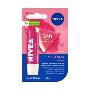 Nivea Hidratante Labial Shine Melancia 4,8G Protetor Labial Nivea Shine Melancia 4,8G