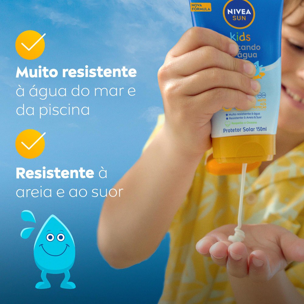 Protetor Solar Infantil Nivea Sun Kids Brincando Na Água Fps60 150ml - Imagem 4