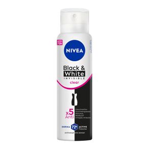 Desodorante Nivea Feminino Invisible For Black & White Clear Aerosol 150Ml