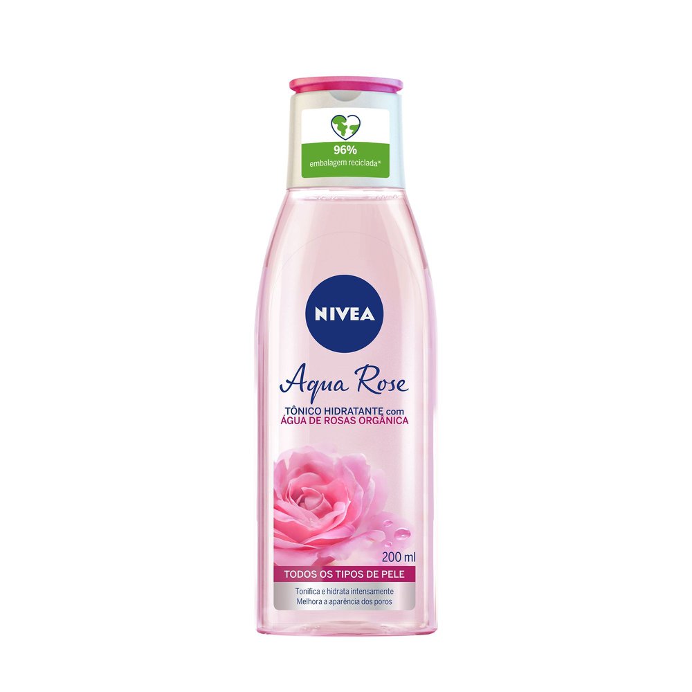 Tônico Hidratante Nivea Aqua Rose Água De Rosas Orgânica 200ml