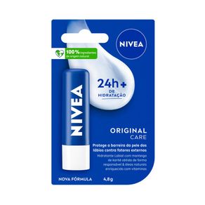 Hidratante Labial Nivea Original Care 4,8G Protetor Labial Nivea Essential Care 4,8G