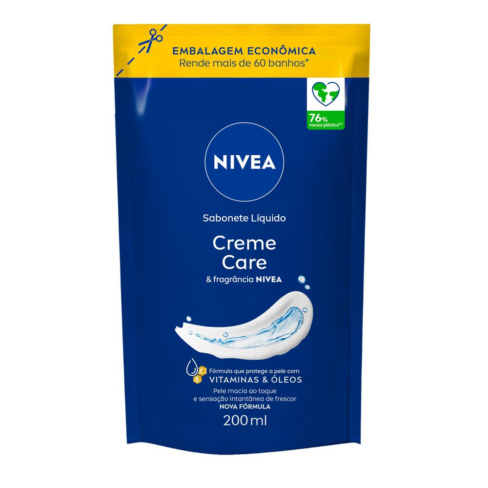 Refil Sabonete Líquido Nivea Creme Care 200ml