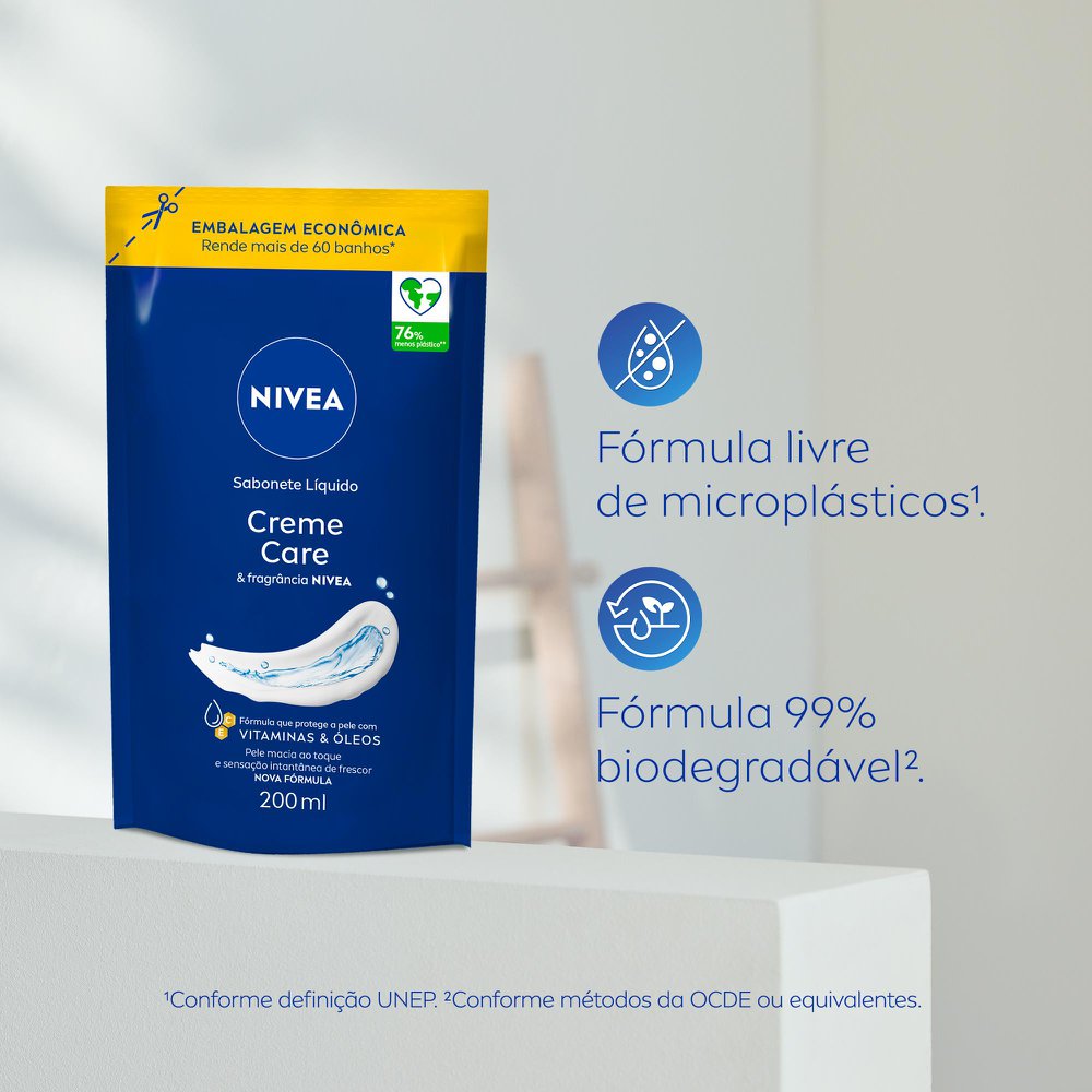 Refil Sabonete Líquido Nivea Creme Care 200ml - Imagem 7