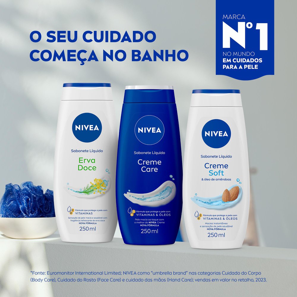 Refil Sabonete Líquido Nivea Creme Care 200ml - Imagem 9