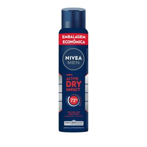 Desodorante Aerossol Nivea Men Dry Impact Embalagem Econômica 72H 200Ml