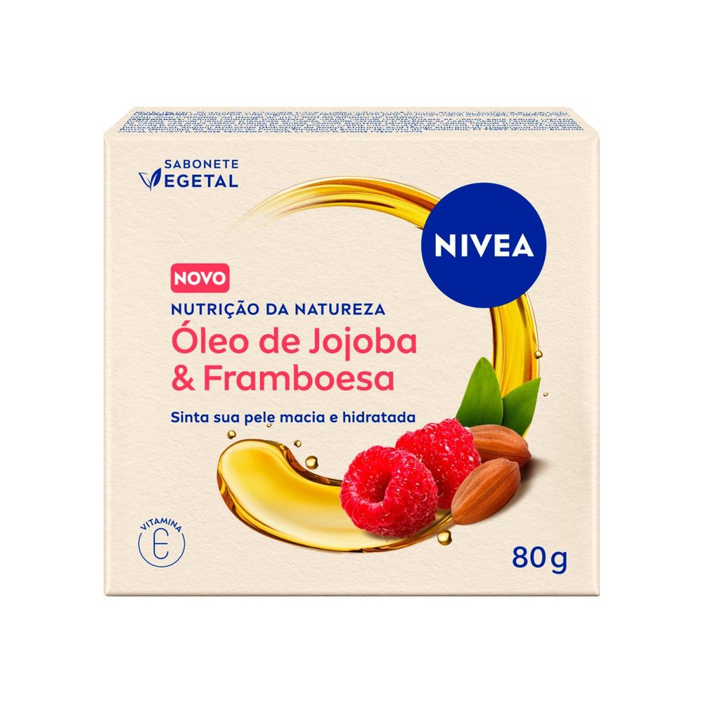 Sabonete Vegetal em Barra Nivea Nutrição da Natureza Óleo de Jojoba & Framboesa 80g