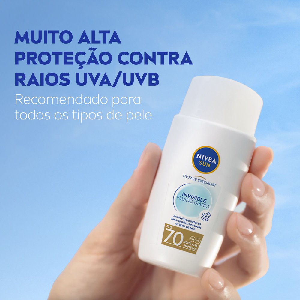 Protetor Solar Facial Nivea Fluido UV Face Specialist Invisible Fps70 40ml - Imagem 7