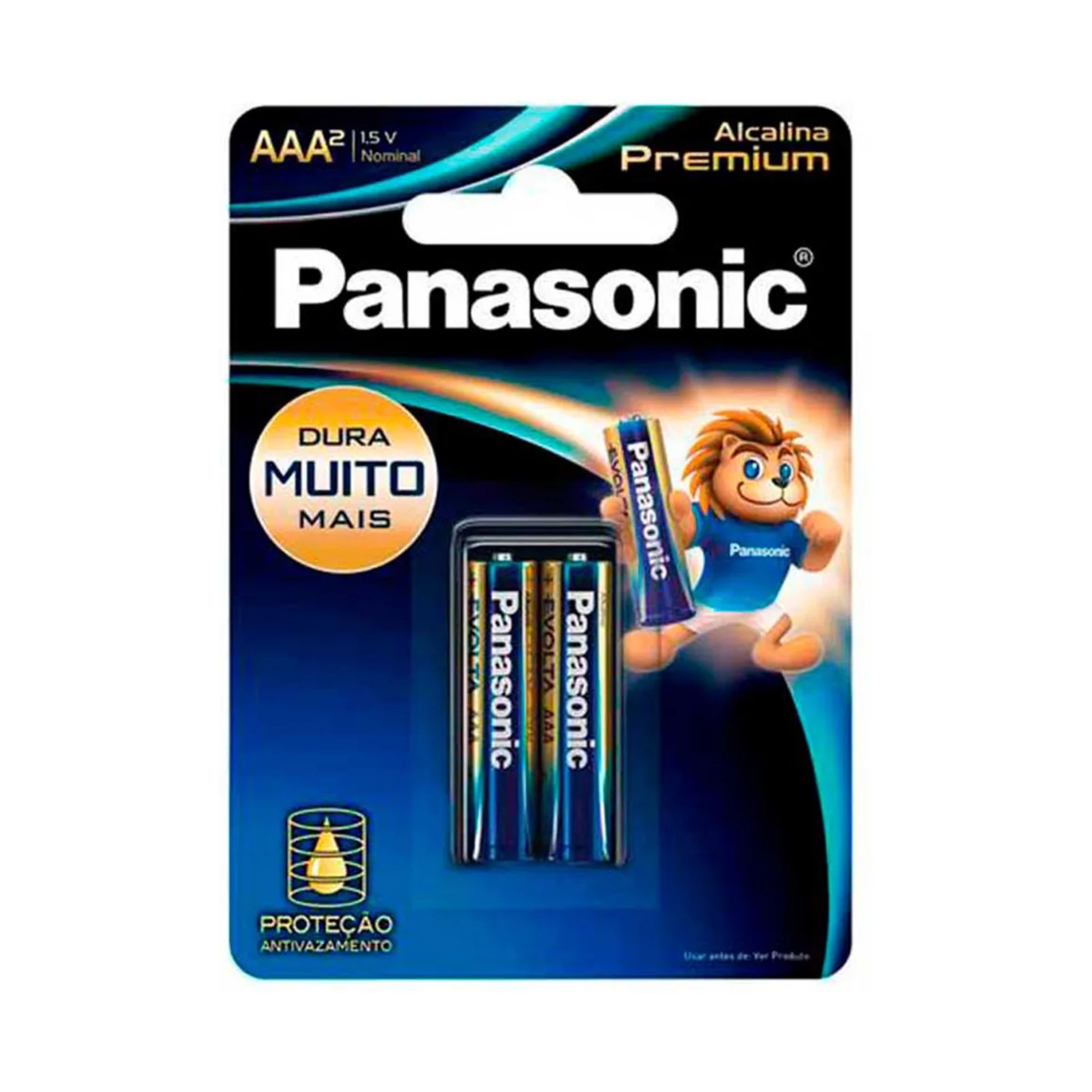 Pilha Panasonic Alcalina Premium AAA com 2 Unidades