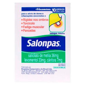 Salonpas Pequeno Adesivos Transdérmicos 10 Unidades