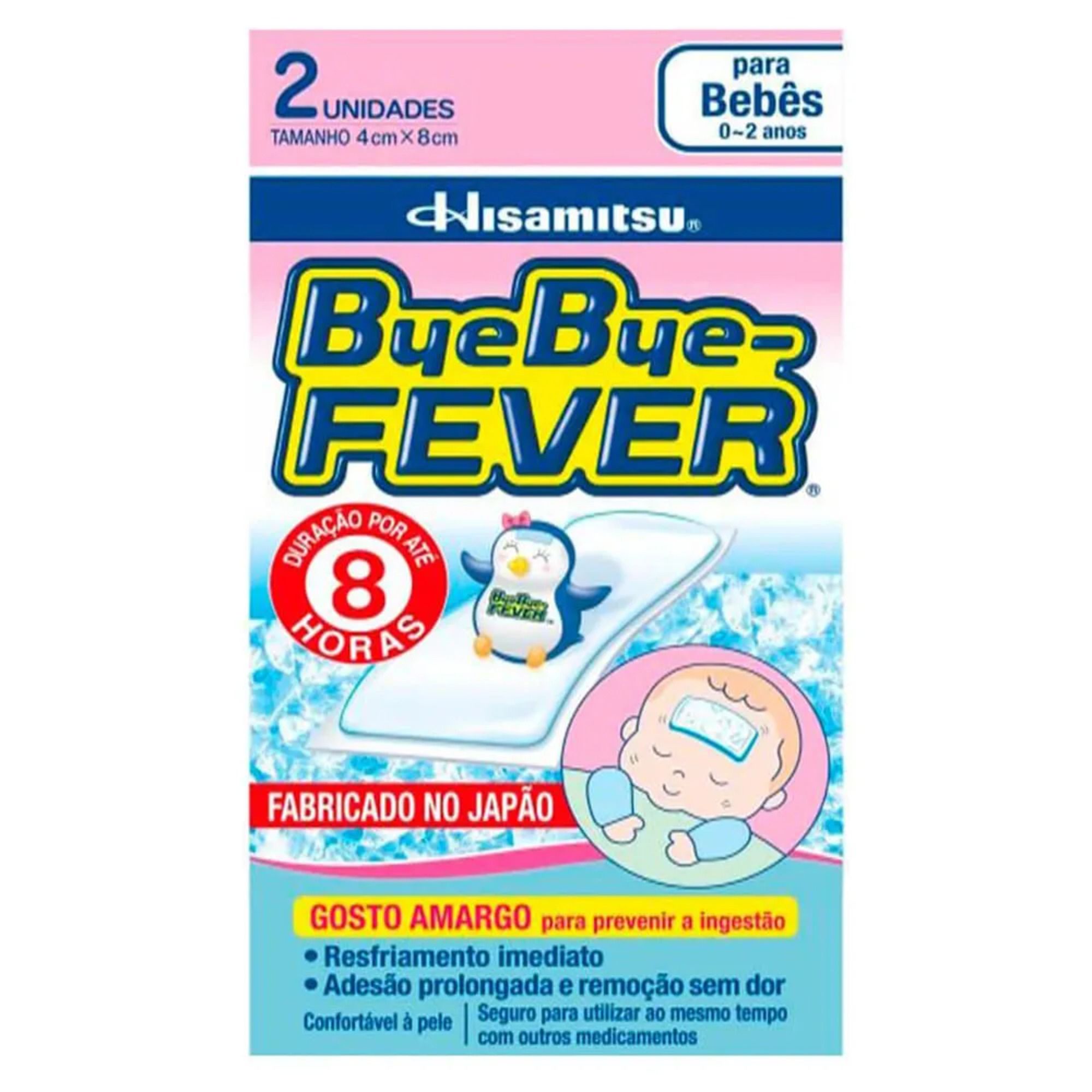 Adesivo Para Alívio Da Febre Byebye-fever Bebês 0 A 2 Anos 2 Unidades
