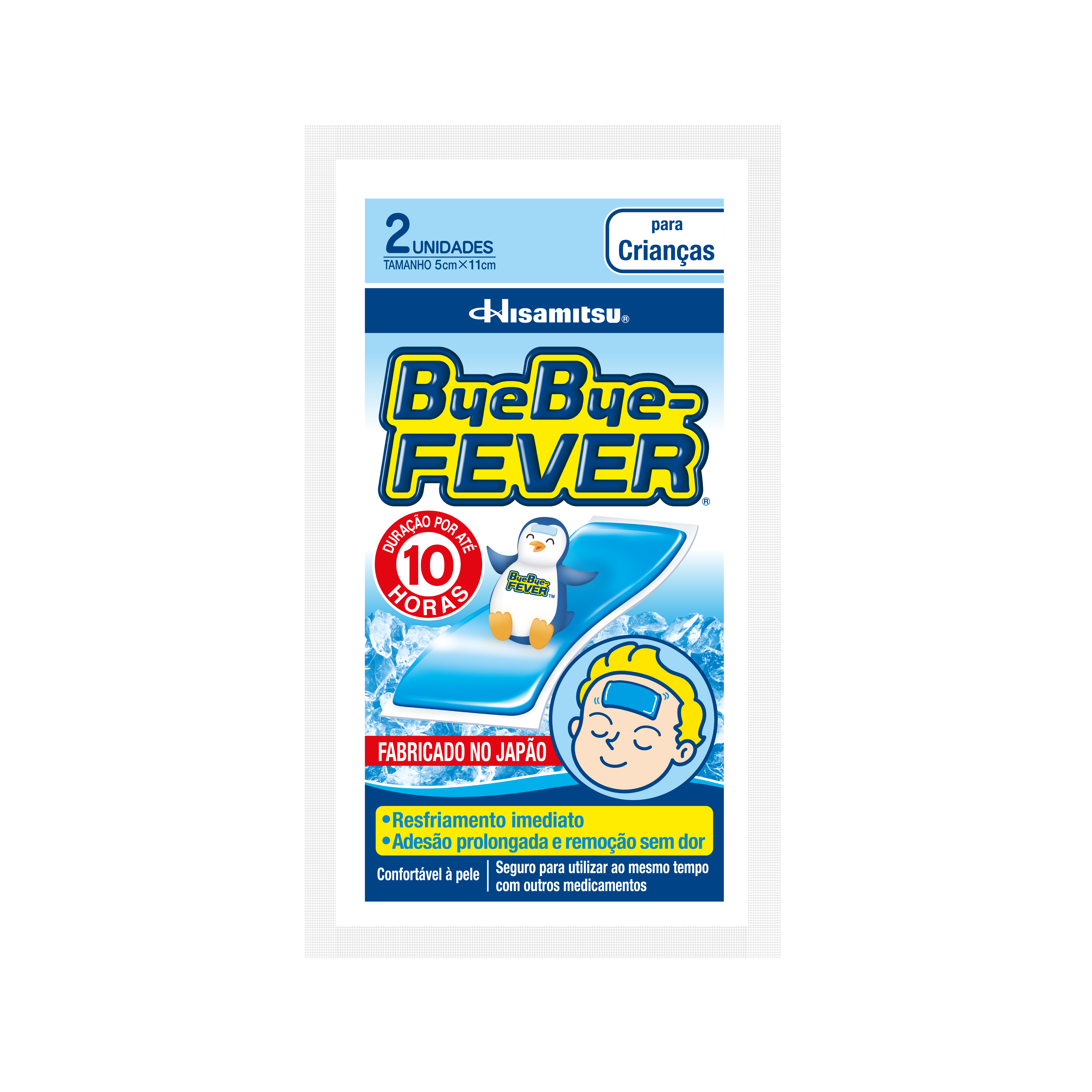 Adesivo Para Alívio Da Febre Bye Bye Fever Crianças - 2 Unidades