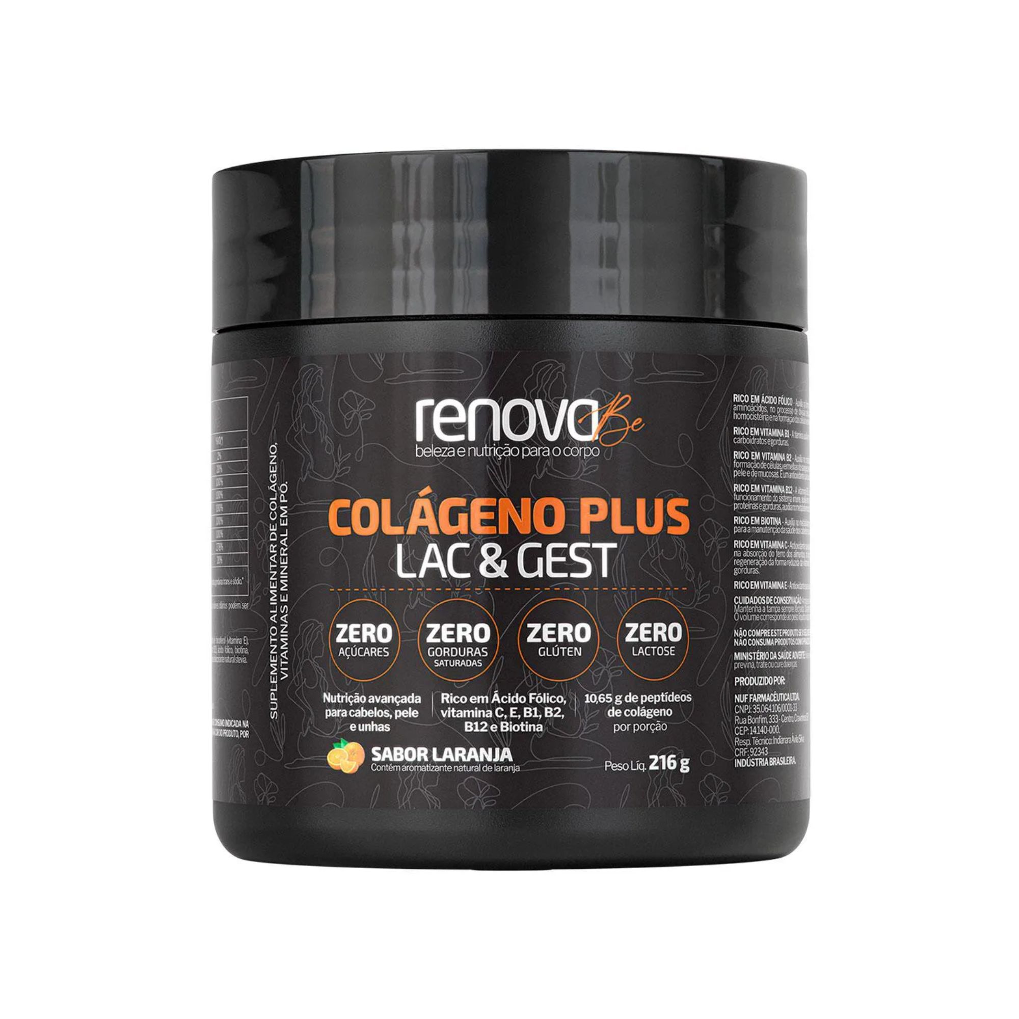 Colágeno Plus Renova Be Lac & Gest Laranja 216g