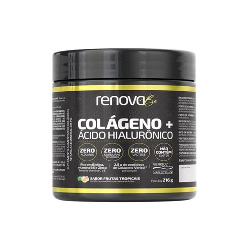 Colágeno + Ácido Hialurônico Renova Be Sabor Frutas Tropicais 216g