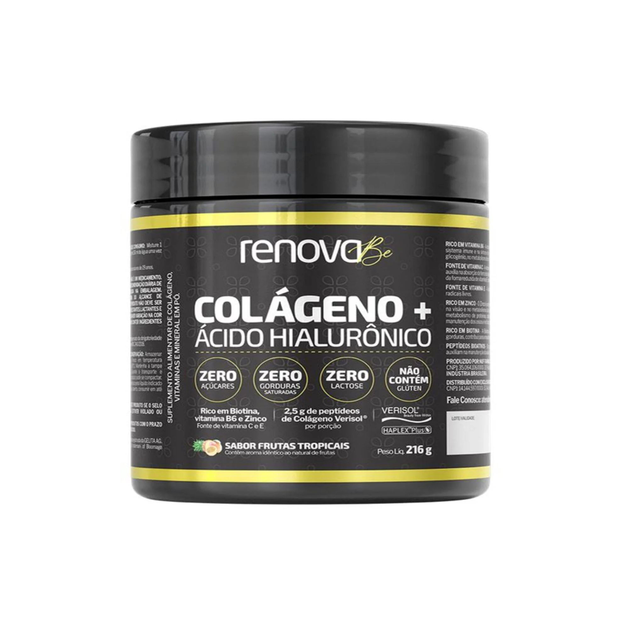 Colágeno + Ácido Hialurônico Renova Be Sabor Frutas Tropicais 216g
