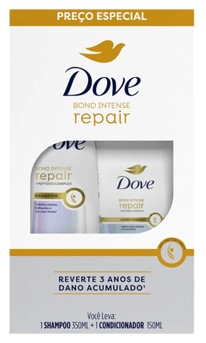 Kit Dove Bond Intense Repair Shampoo 350ml + Condicionador 150ml