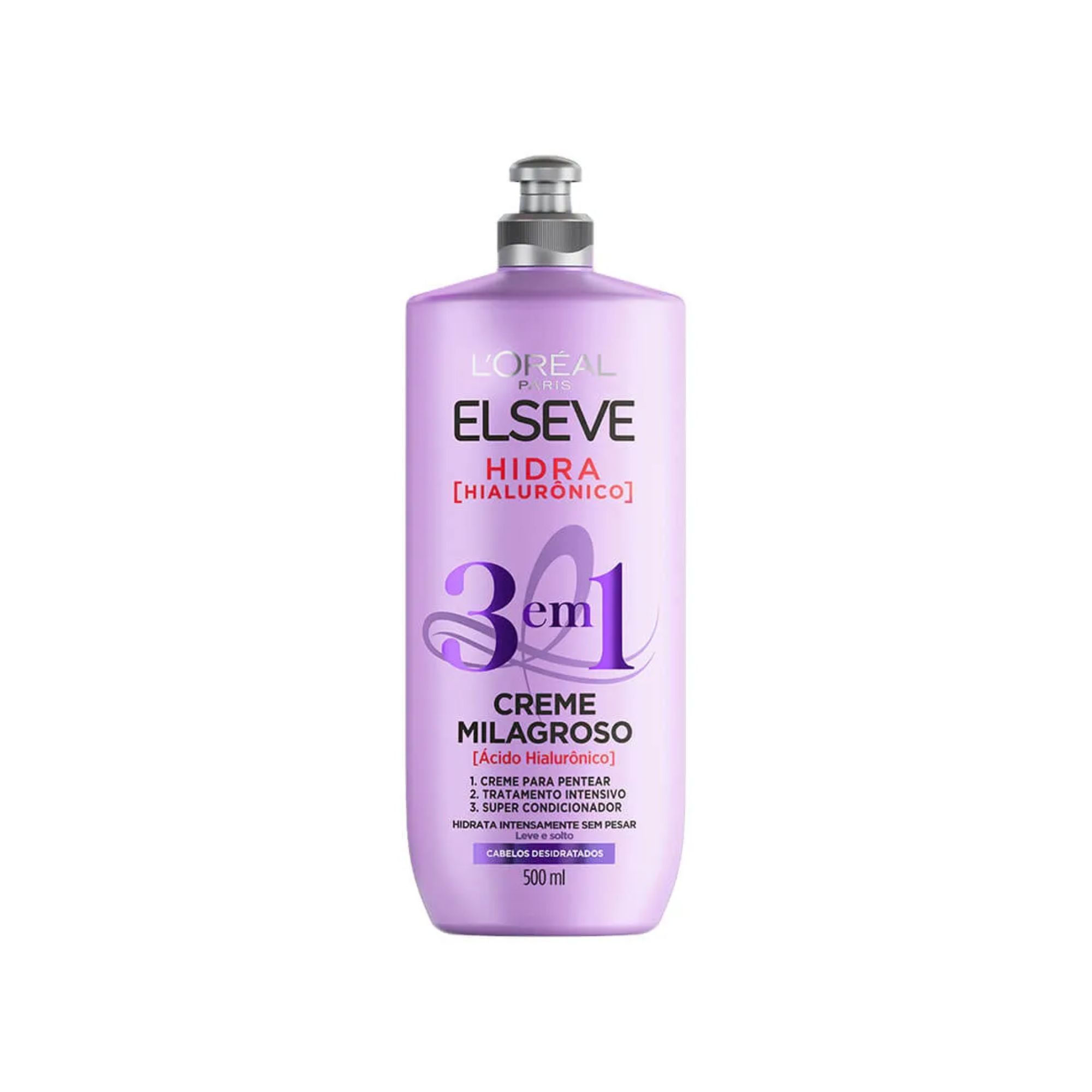 Creme Milagroso Elseve 3 em 1 Hidra Hialurônico 500ml