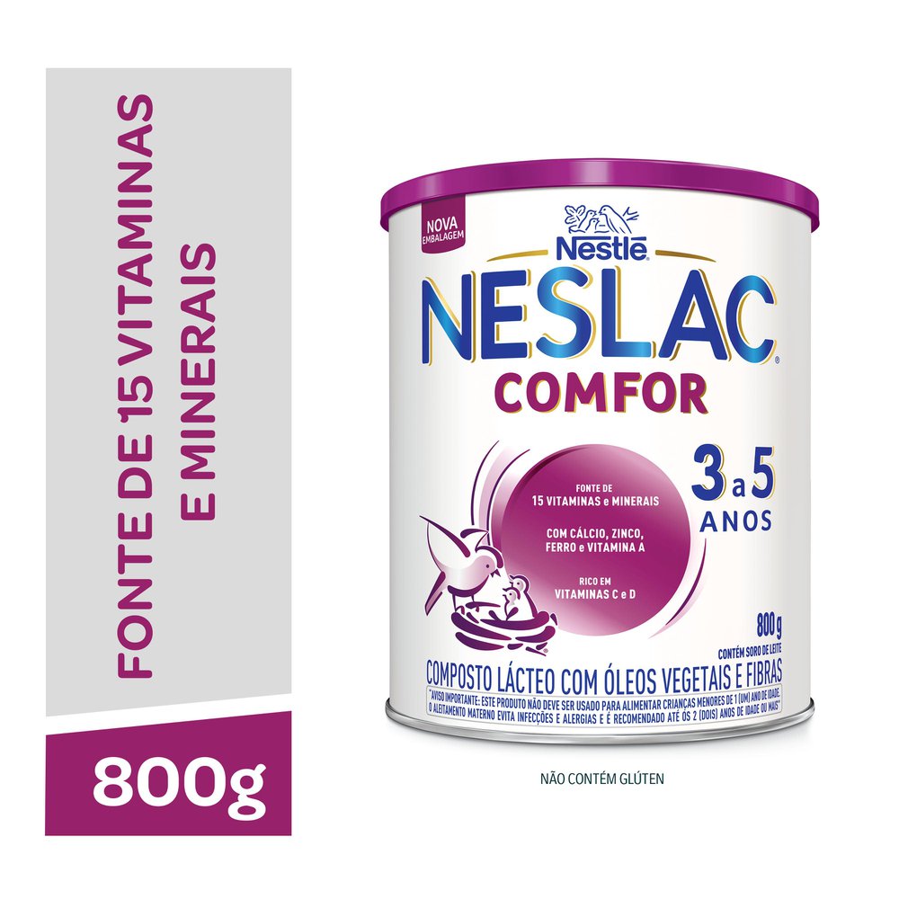 Composto Lácteo Neslac Comfor 3+ 800g