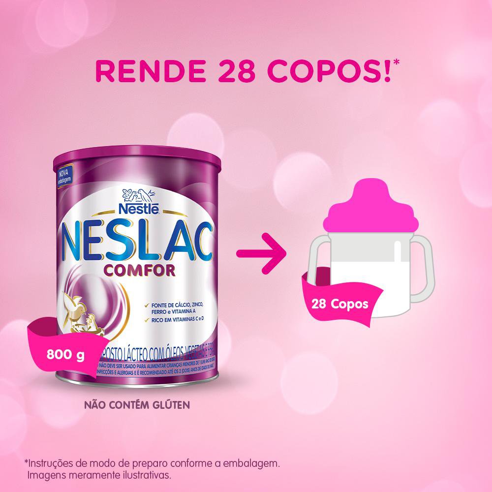 Composto Lácteo Neslac Comfor 3+ 800g - Imagem 5