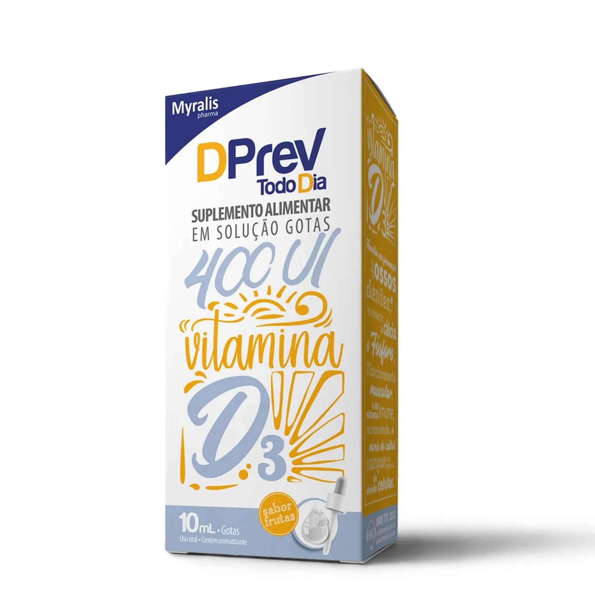 Vitamina D 400ui Dprev Todo Dia Frutas Gotas 10ml