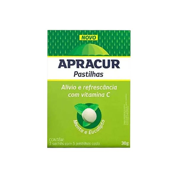 Apracur Menta 15 Pastilhas