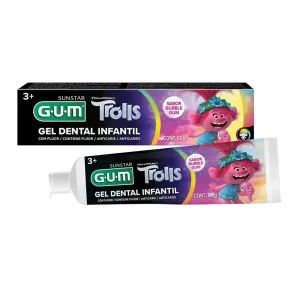 Creme Dental Com Flúor Gum Trolls Sabor Chiclete 50G Sunstar preço