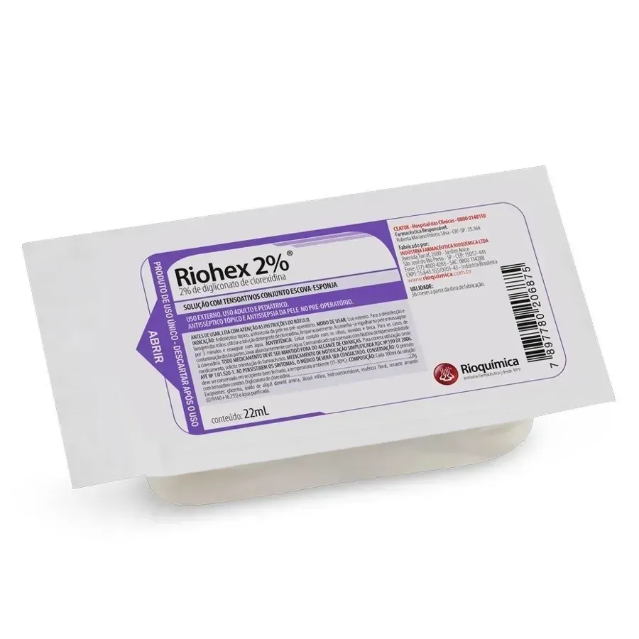 Escova Esponja de Clorexidina 2% 22ml Rioqúimica