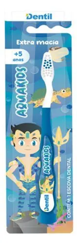 Escova De Dentes Infantil Aquakids Macia Azul Dentil