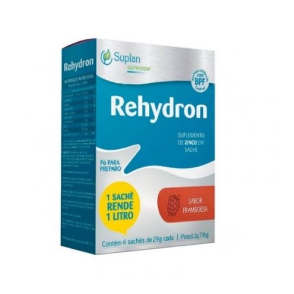 Rehydron Framboesa 4 Saches 104g