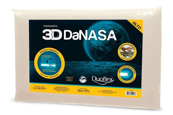 Travesseiro Duoflex 3d Danasa 1 Unidade