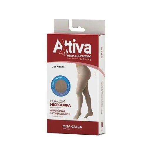 Meia Calça Attiva 18-21mmhg Ponteira Aberta Natural Gg 1 Unidade