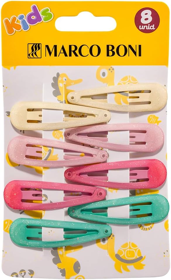 Prendedor De Cabelo Marco Boni Kids Tic Tac Sortido 8 Unidades