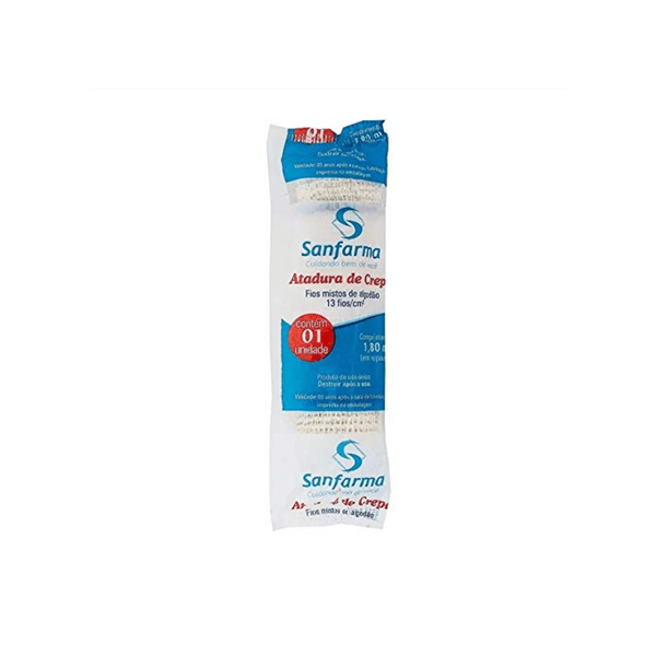 Atadura De Crepe Sanfarma 13 Fios 20cmx180cm