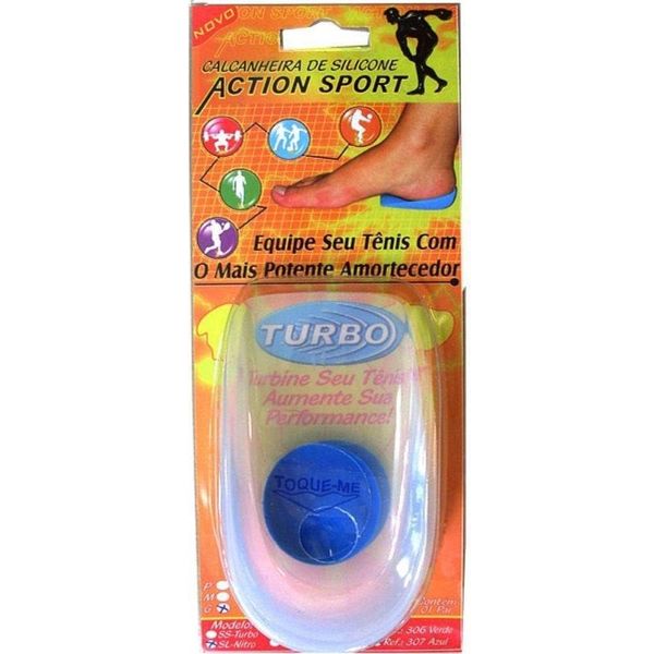 Calcanheira De Silicone Ortho Pauher Action Sport M Azul 1 Par