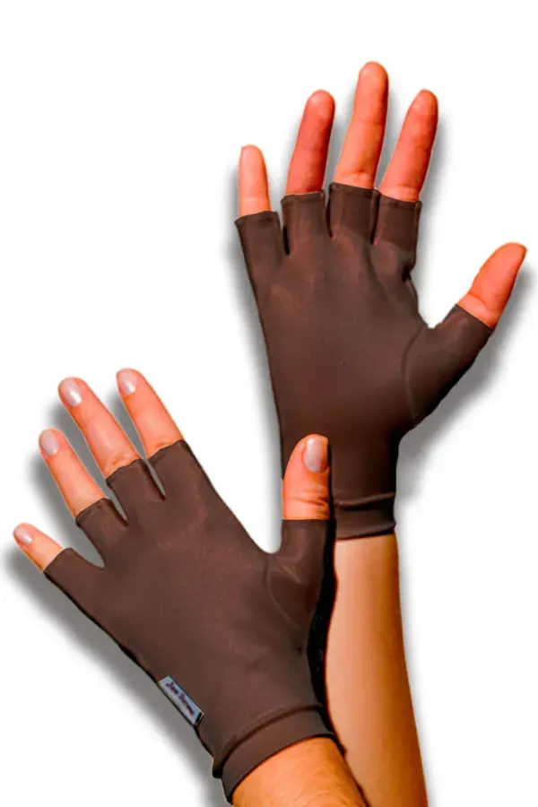 Luva Curta Com Dedos Inn-forma Chocolate M 1 Par
