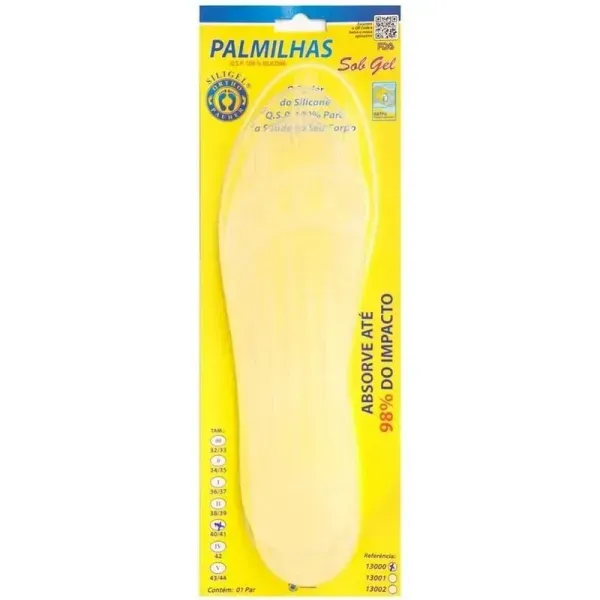 Palmilha De Silicone Ortho Pauher Sob Gel 13002 40/41 1 Par