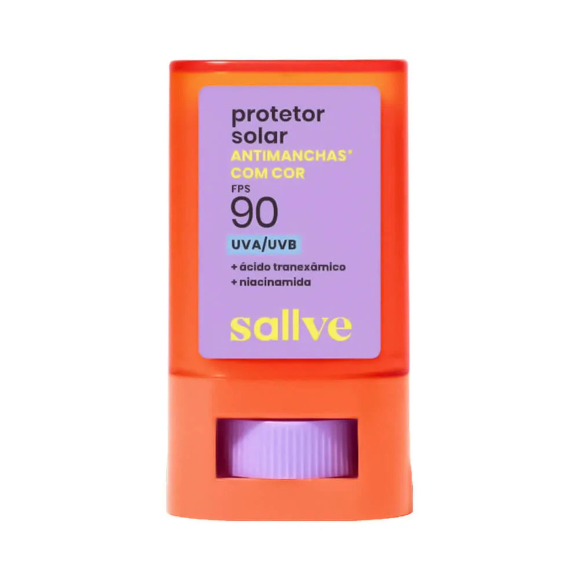 Protetor Solar Facial Bastão Sallve Fps 90 Antimanchas Cor 3 15g