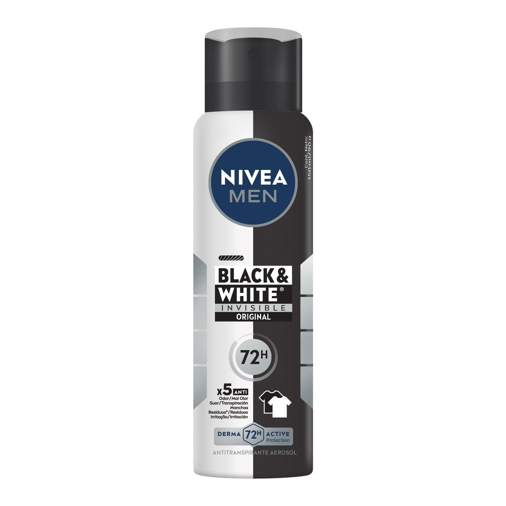 Desodorante Nivea Men Invisible For Black & White Aerosol 150ml