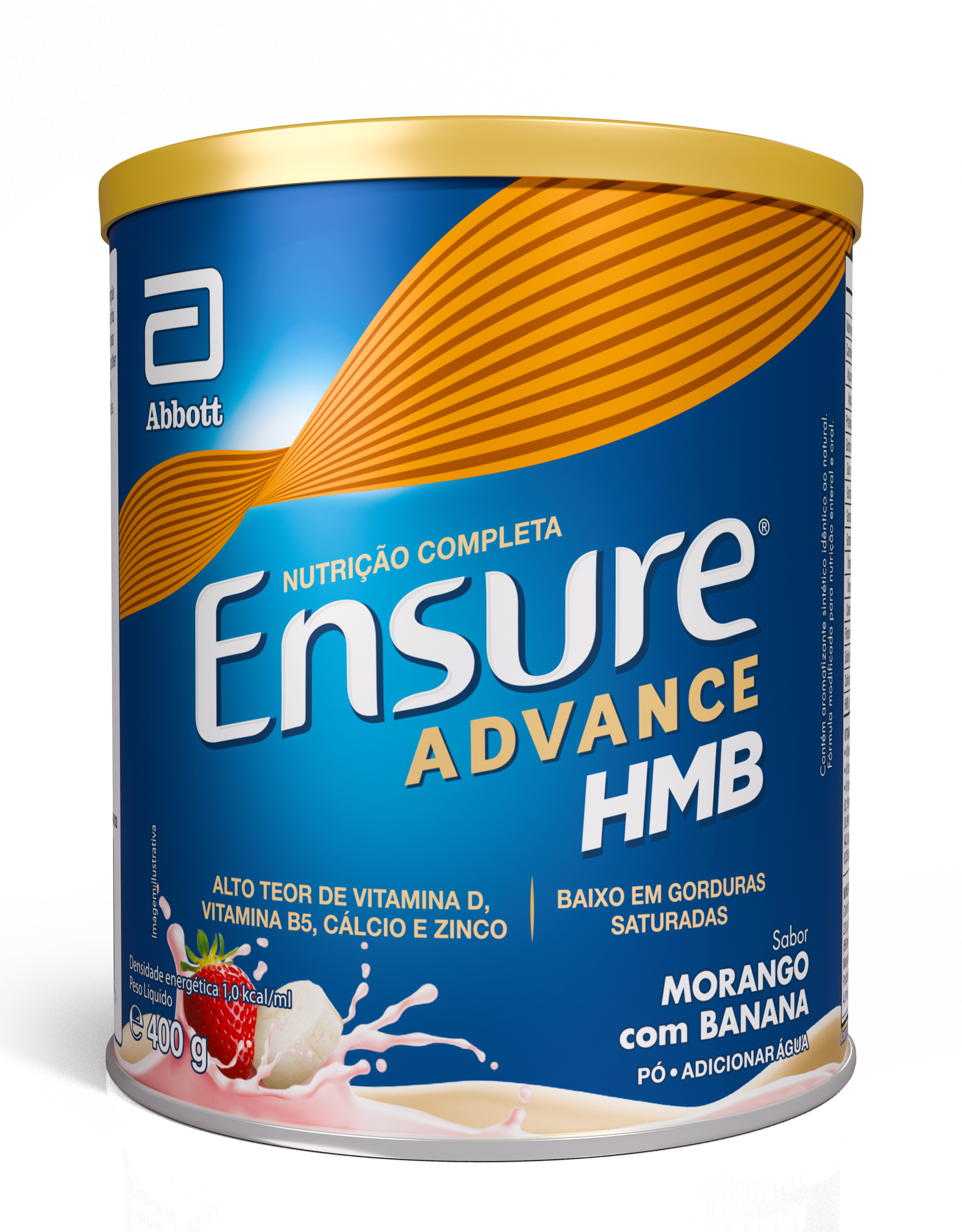 Suplemento Nutricional Ensure Advance Sabor Morango Com Banana 400g