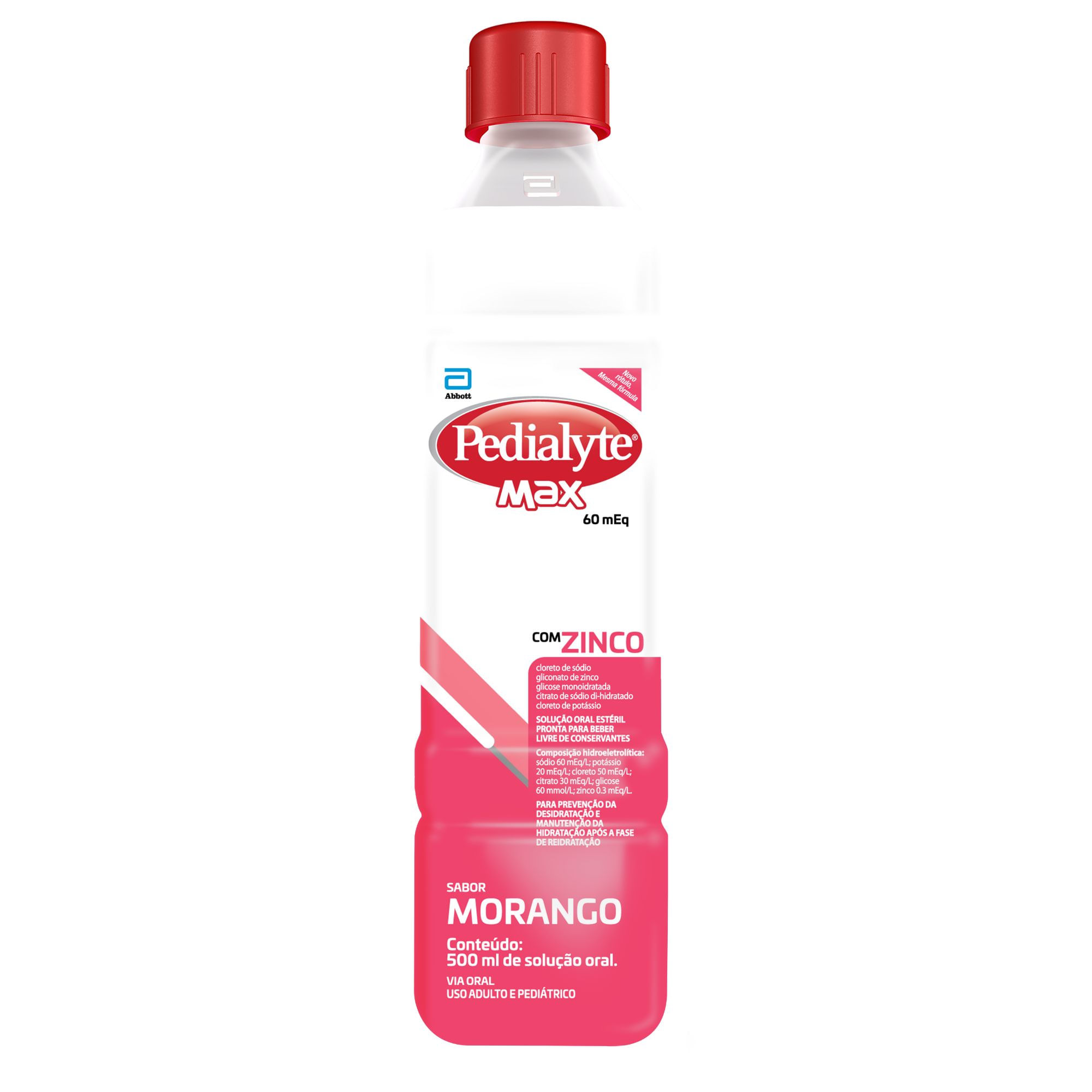 Pedialyte Max Morango 500ml