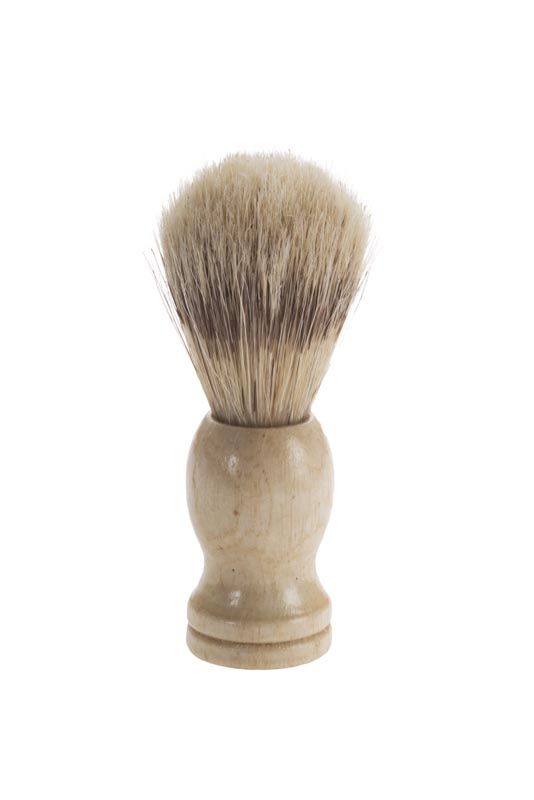 Pincel De Barba Com Pelo Misto Cabo De Madeira 1 Unidade