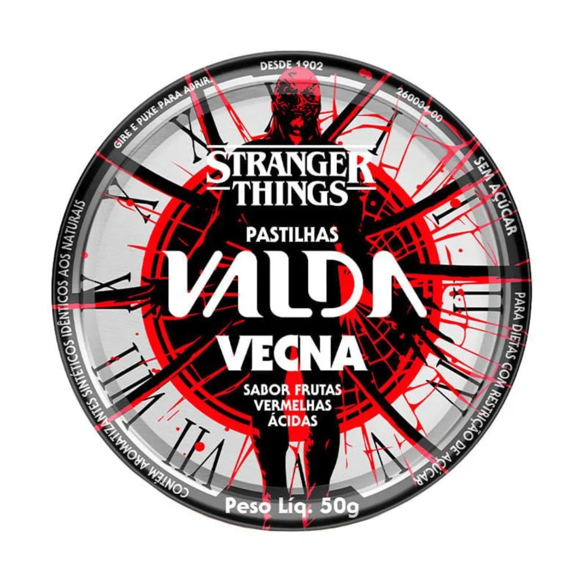 Pastilhas Valda Stranger Things Vecna Frutas Vermelhas Ácidas 50g