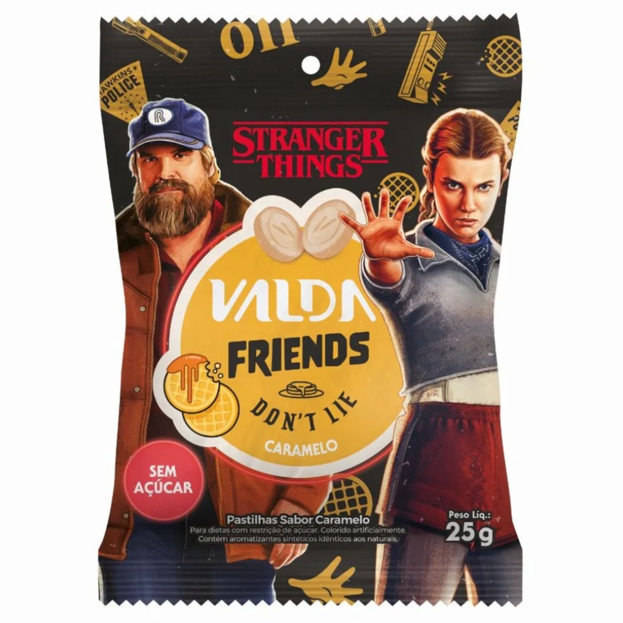 Pastilhas Valda Stranger Things Friends Don't Lie Caramelo 25g