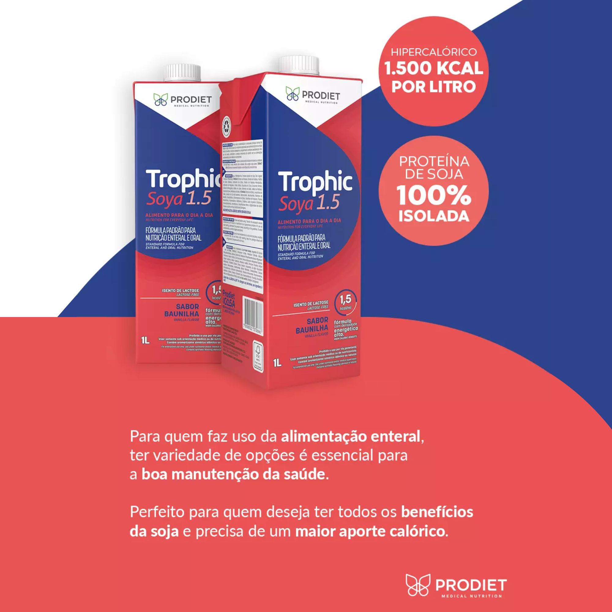 Trophic Soya 1.5 Dieta Enteral Baunilha - 1 Litro - Imagem 4